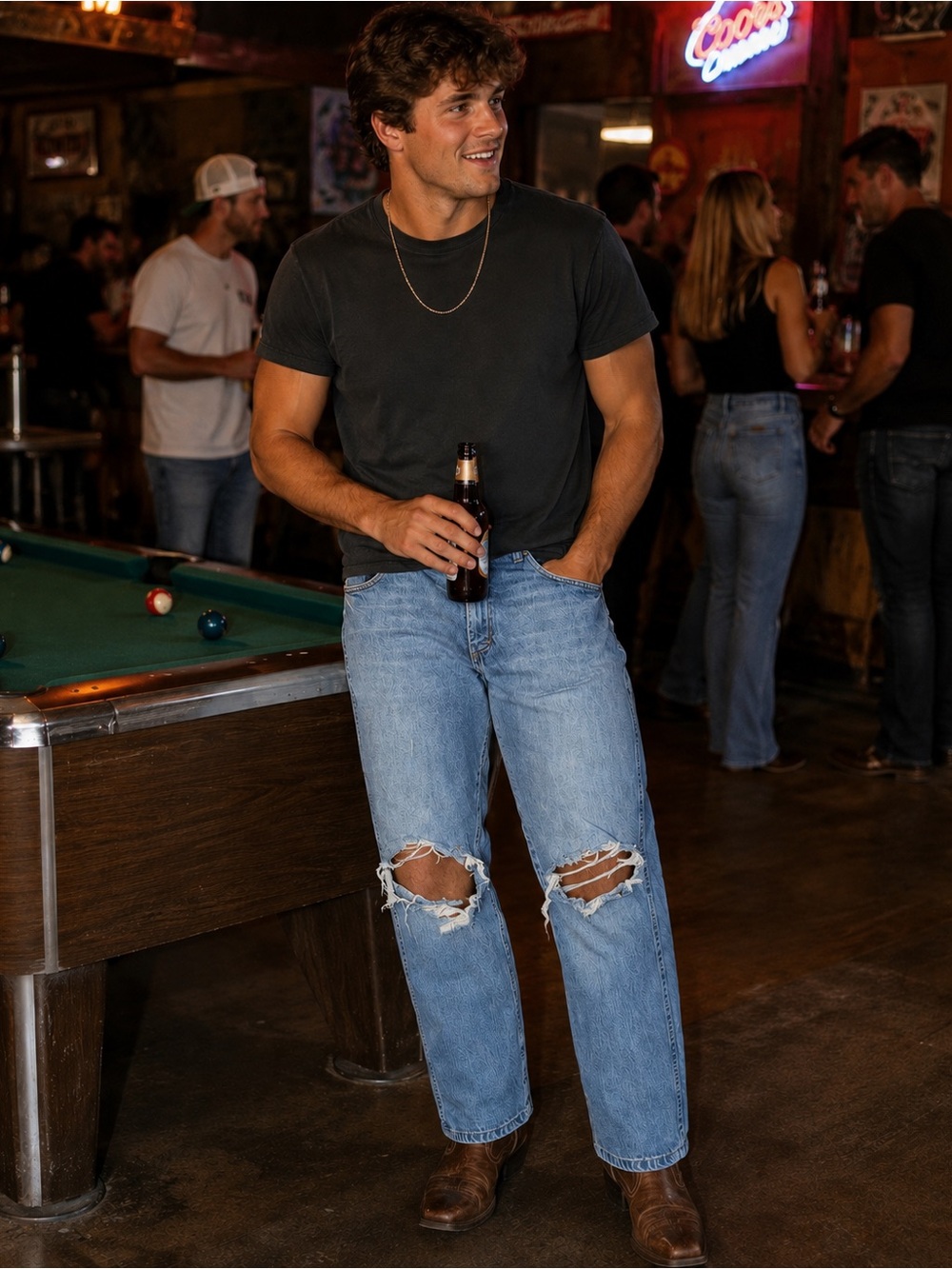 Wrangler Twenty X Relaxed Fit Jeans 34x30 Classic Blue Western Cowboy Denim